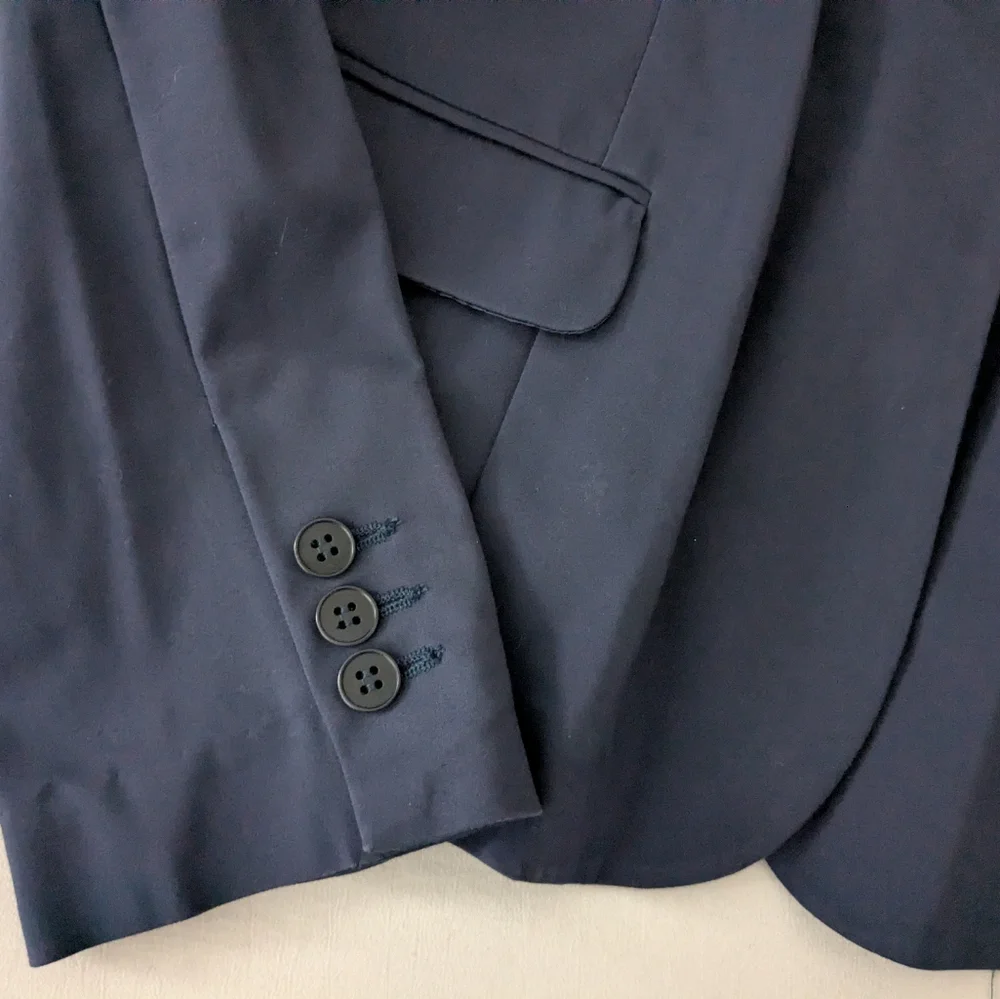 Navy Women's Tailored Blazer & Pants Set